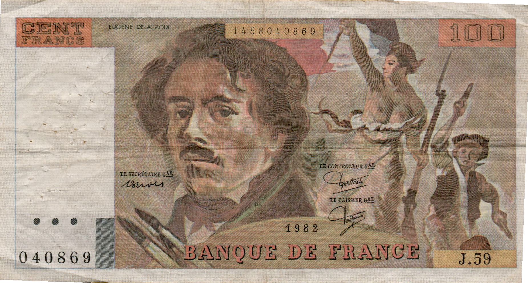 France 100 1982 VF+ P-154/b